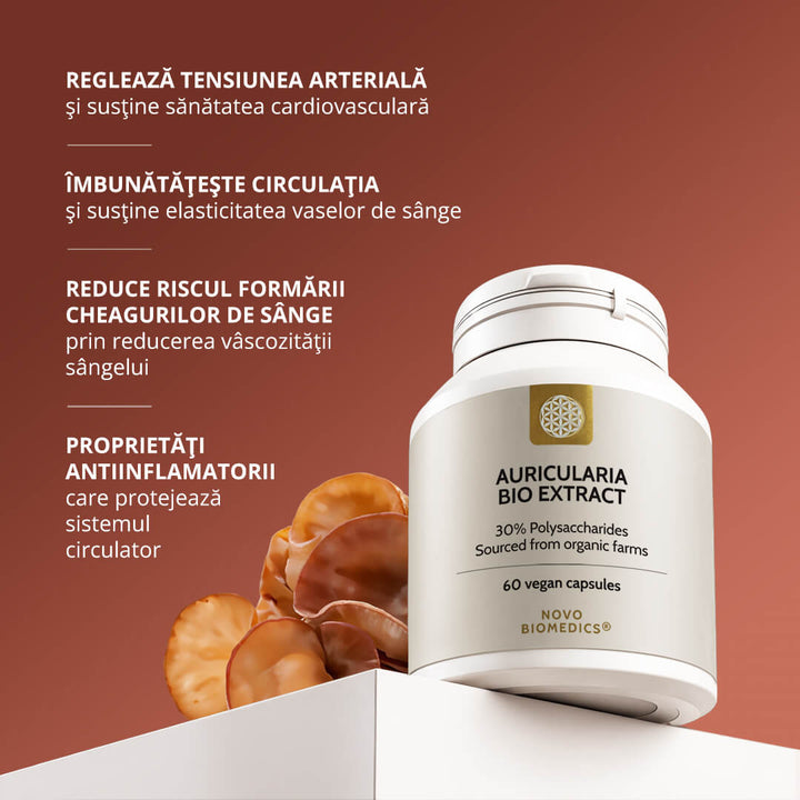 Auricularia Bio Extract – imagine informativă despre beneficiile extractului de Auricularia auricula-judae
