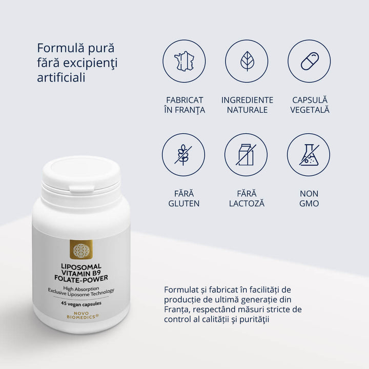 Liposomal Vitamin B9 Folate-Power 45 capsule vegetale